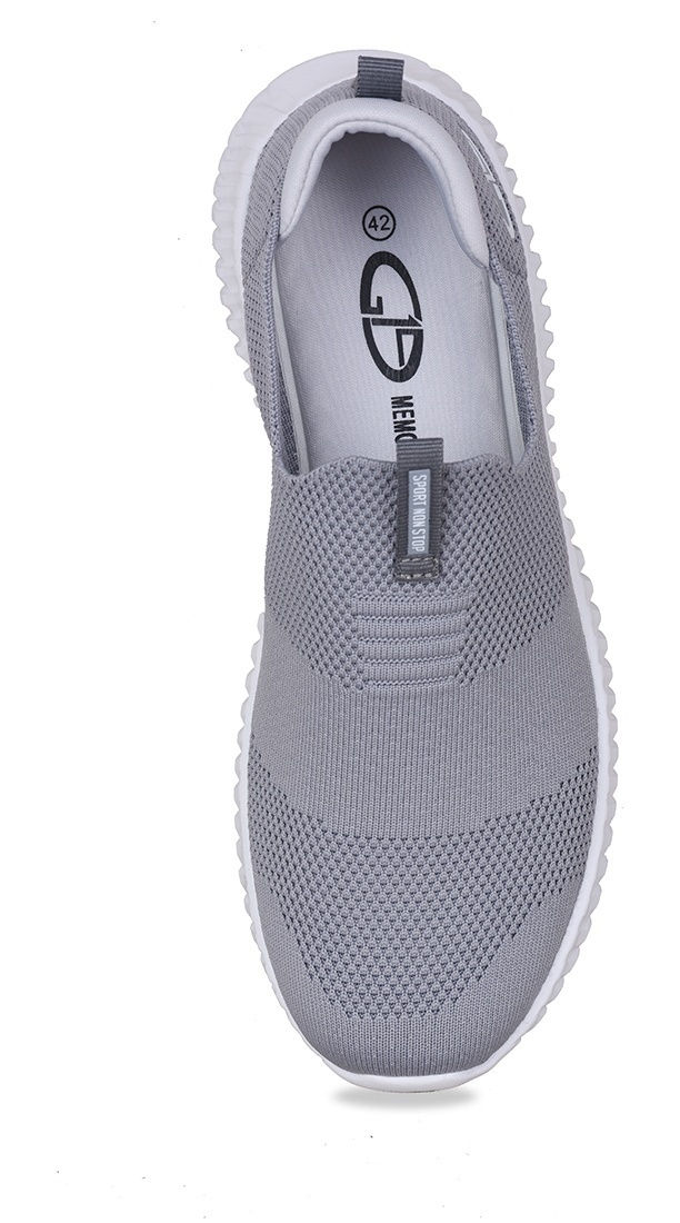 Thumbnail: Mens Kari Grey Slip On Trainers With A Memory Foam Insole
