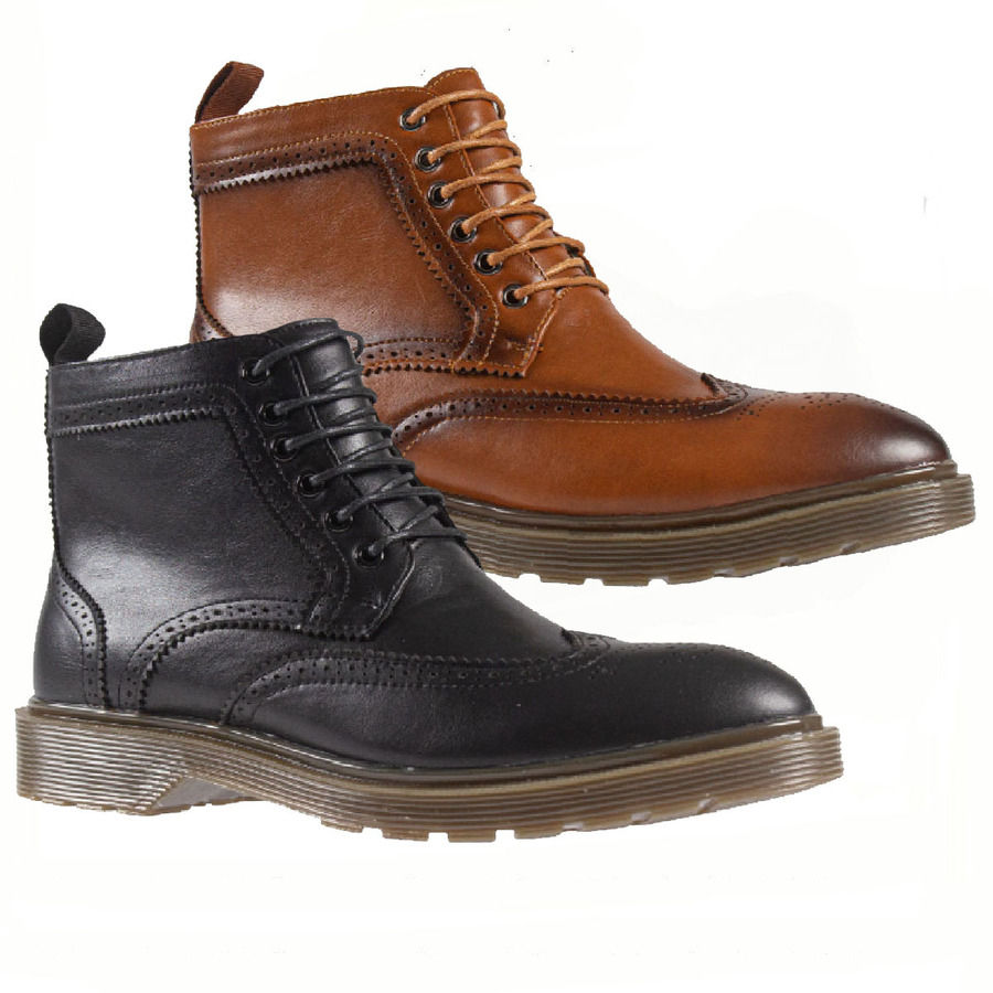 Mens Glensdale Lace Up Brogue Boots FH006