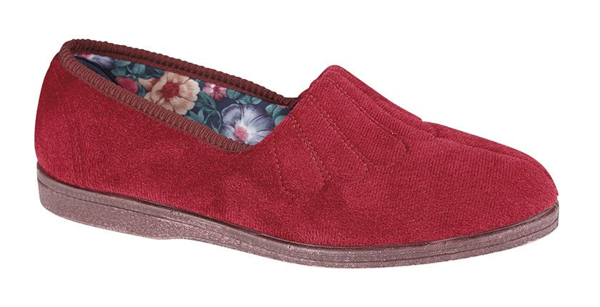SLEEPERS Fan Stitch Slipper Wine