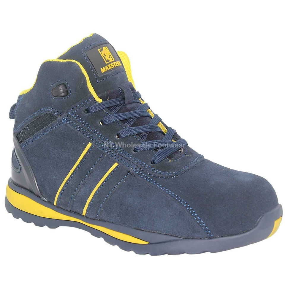 Thumbnail: Maxsteel Hi Top Safety Trainers Boots With Steel Toecap MS1800