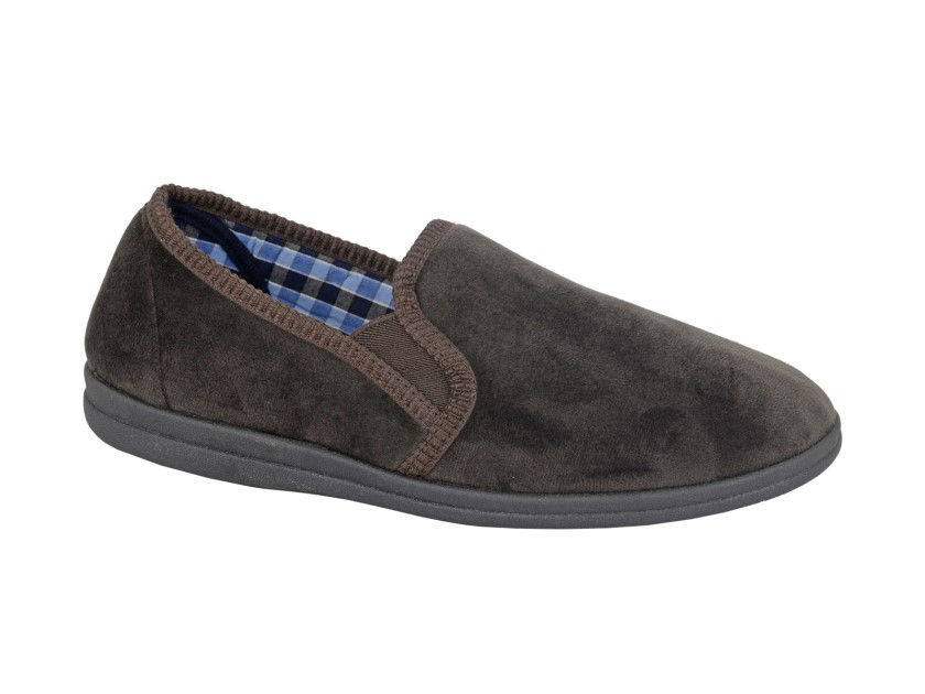 SLEEPERS Twin Gusset Slipper Brown
