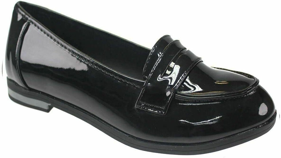 Thumbnail: Peak Valley Womens Black Patent Loafer PV32