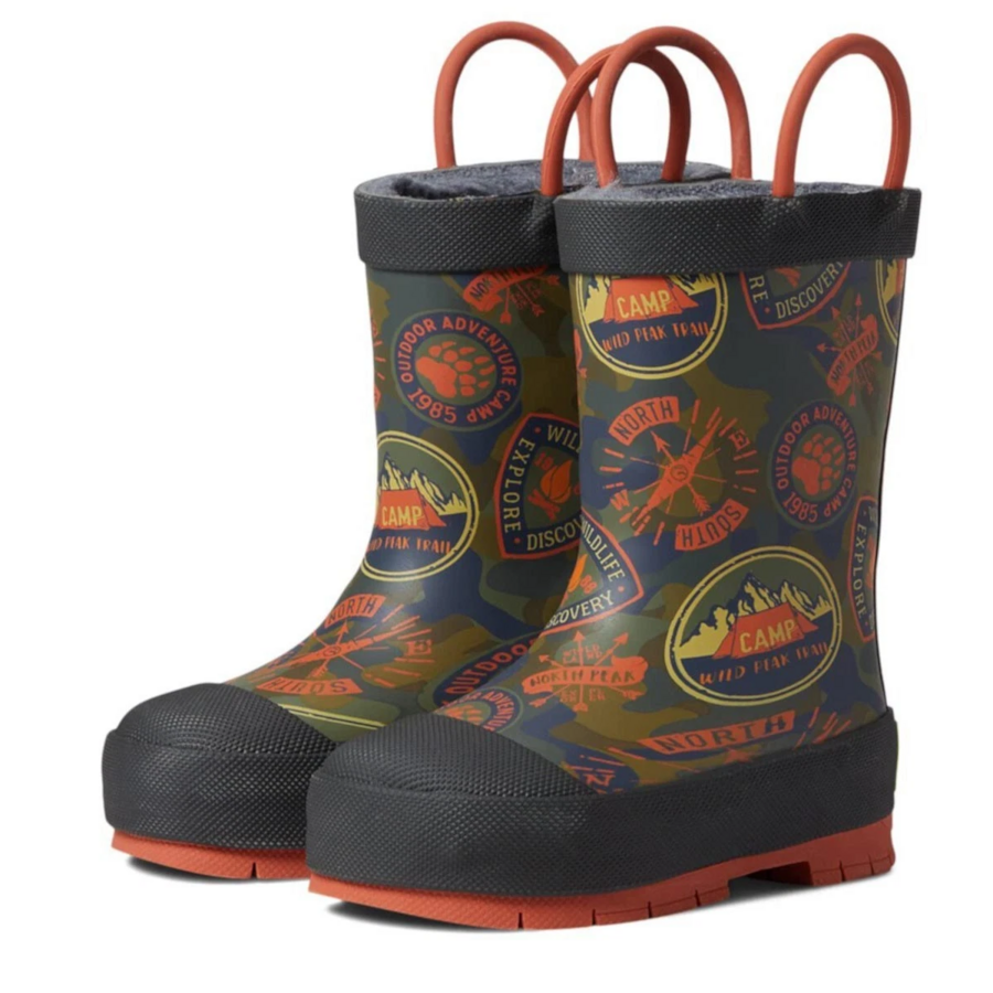 Boys Western Chief Adventure Patch Furlined Wellingtons