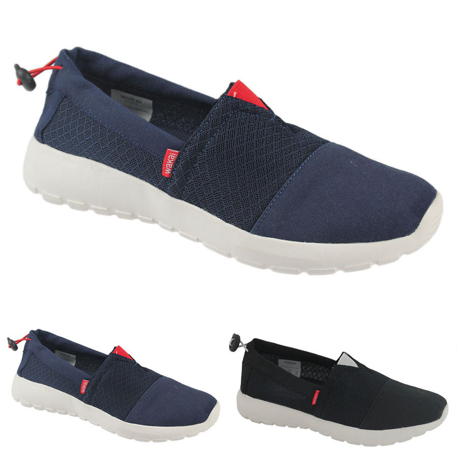 Mens Wakai Slip On Boxed Canvas Shoes FM11903