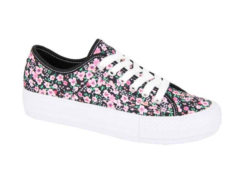 DEK 6 Eye Canvas Lace to Toe Shoe Black