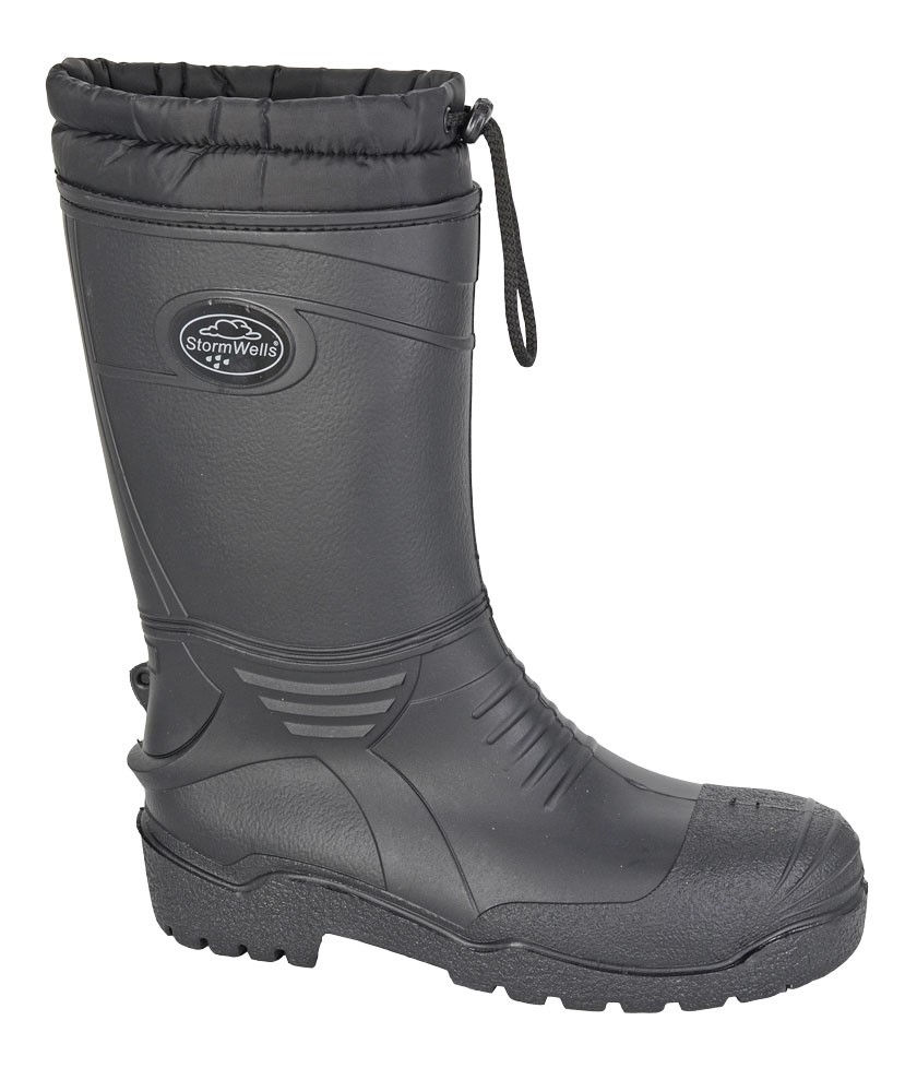 STORMWELLS Toggle Tie Top Polar Boot All Black
