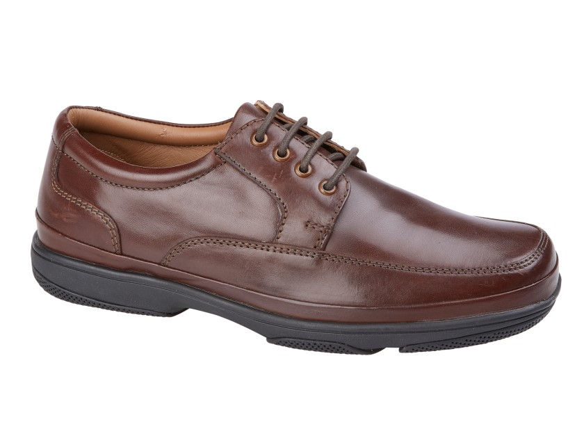 ROAMERS Wide Fit 4 Eye Deluxe Comfort Superlight Casual Brown
