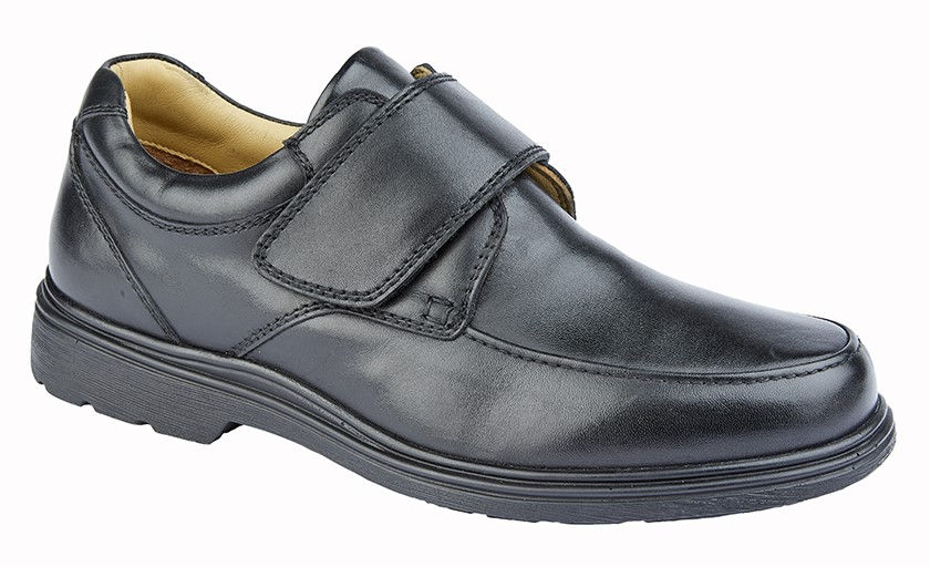 ROAMERS Extra Wide Touch Fastening Casual Black