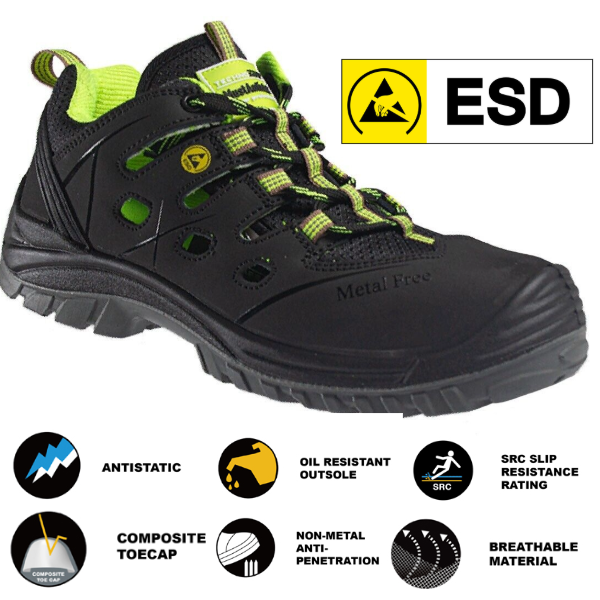 Technosafe Safety Lace Up Sandals With A Composite Toecap GT1312