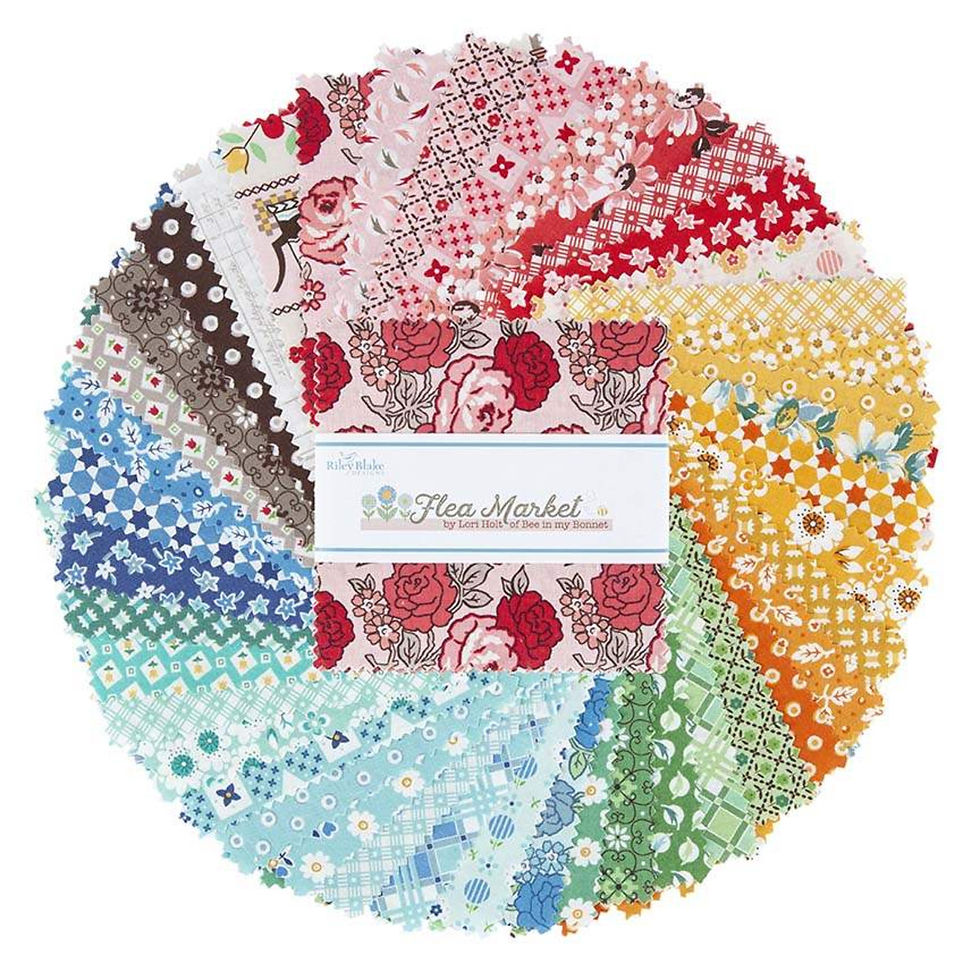 Thumbnail: Flea Market Charm Pack By Lori Holt for Riley Blake Designs