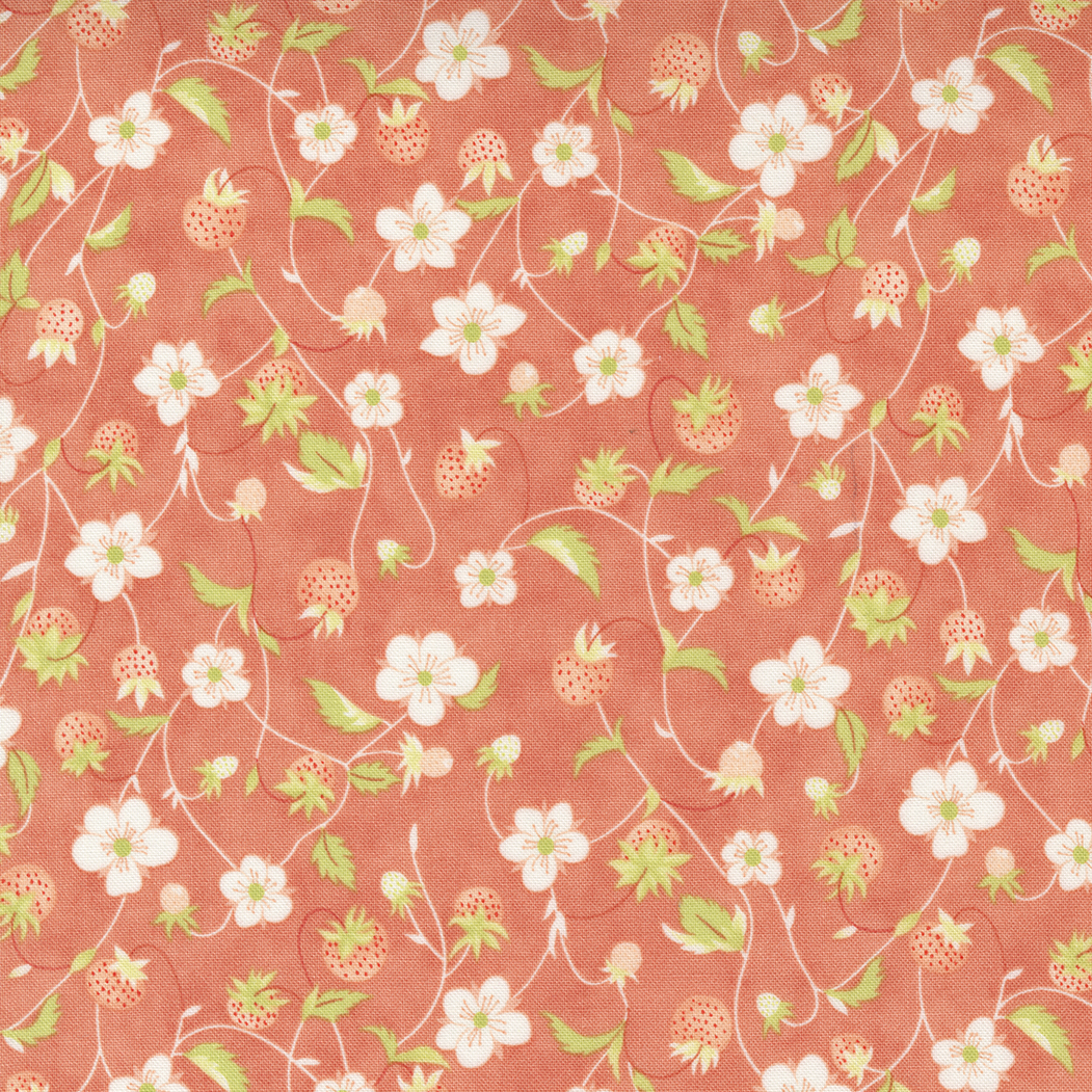 Dyeing & Batik Strawberries and Rhubarb Collection Summer Posies Grey