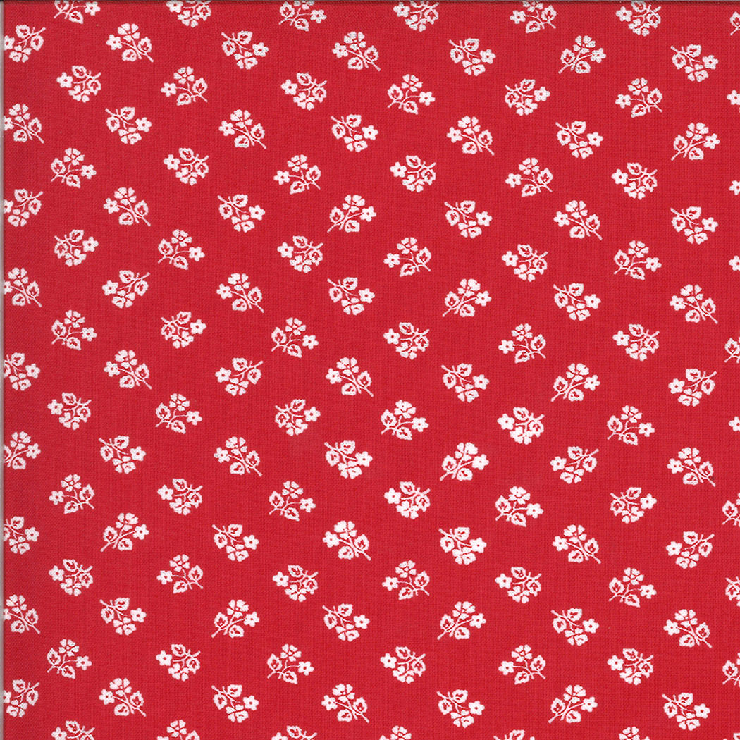 Sophie | Small Floral Rosey Red By Brenda Riddle for Moda Fabrics