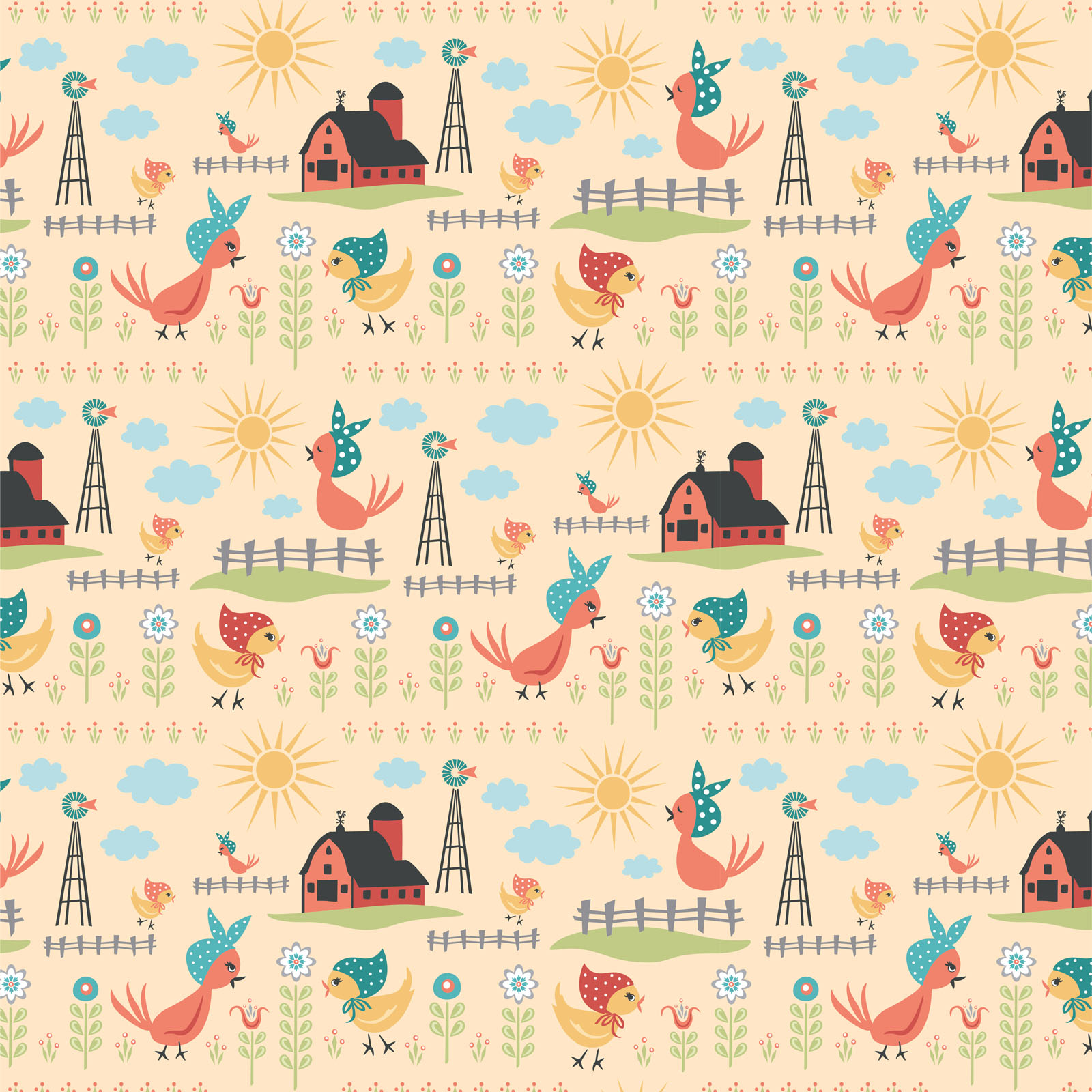 Chick-a-doodle Doo Half Yard Bundle by Poppie Cotton - 22 Prints -  lavozdelcampo.com.mx