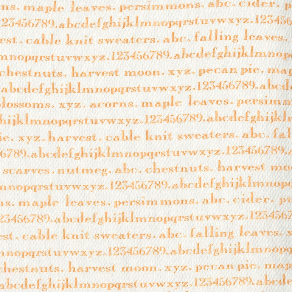 Pumpkins and Blossoms | Vanilla and Pumpkin Text by Fig Tree For Moda