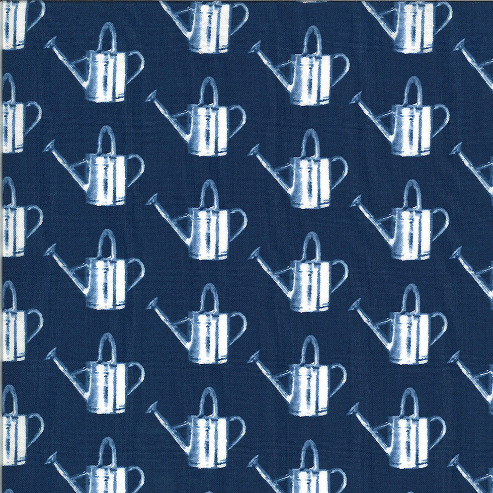 Homestead Watering Can Midnight By April Rosenthal For Moda Fabrics