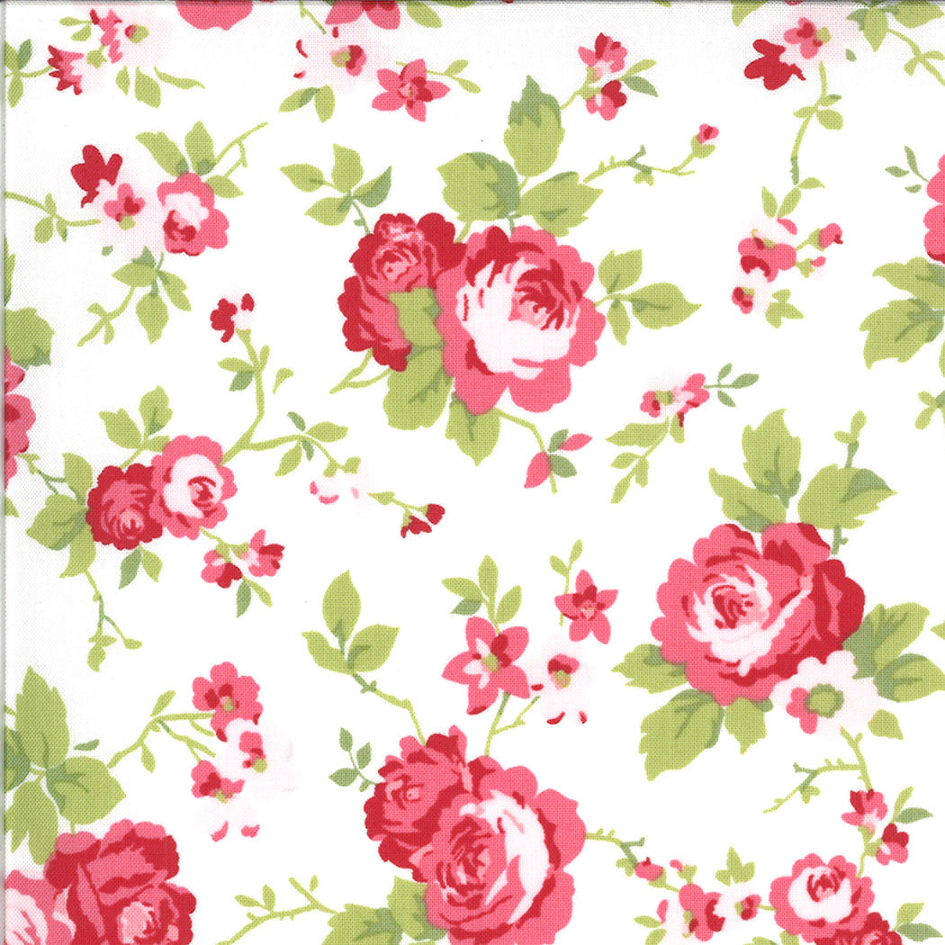 Sophie | Main Floral Cobblestone By Brenda Riddle for Moda Fabrics