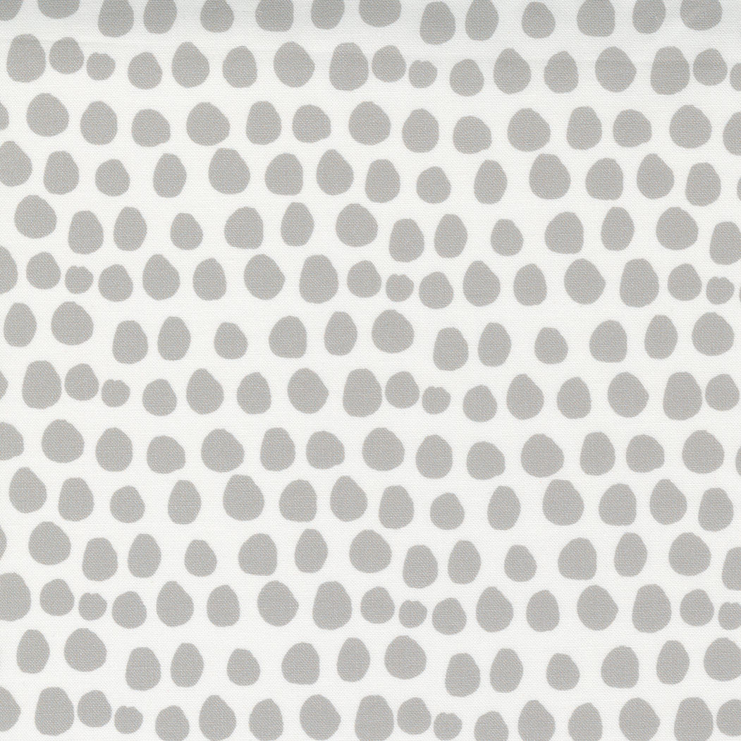 Little Ducklings | White and Grey Egg Spot By Paper and Cloth for Moda Fabrics
