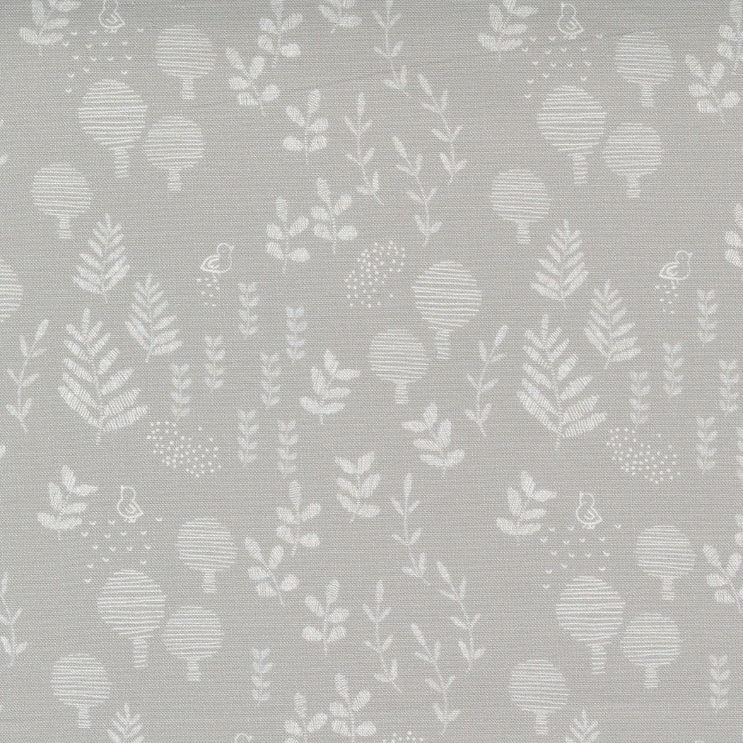 Little Ducklings | Warm Grey Meadow View By Paper and Cloth for Moda