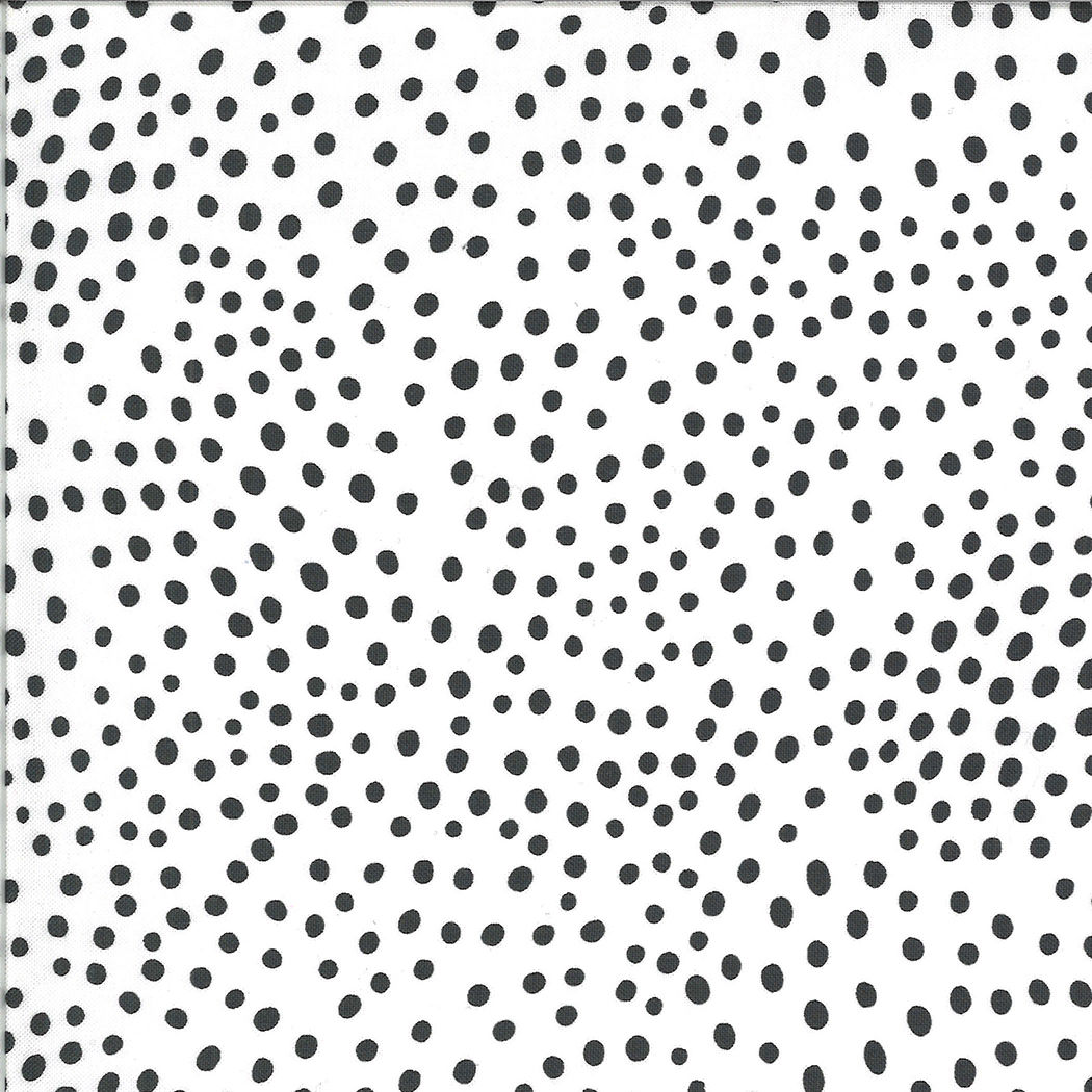 Zoology | Ivory charcoal Movement Dots by Gingiber For Moda Fabrics