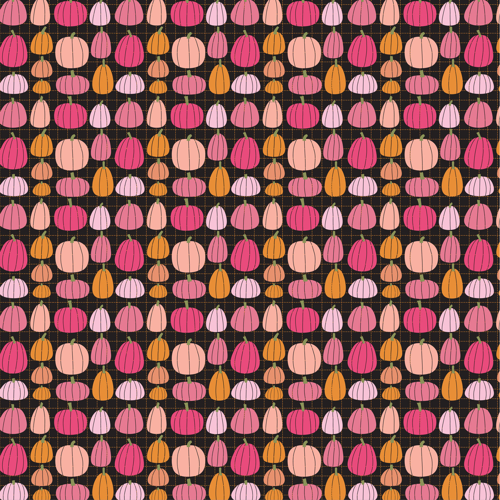 Loves Candy | Pumpkin Patch Black By Lori Woods for Poppie Cotton Fabrics