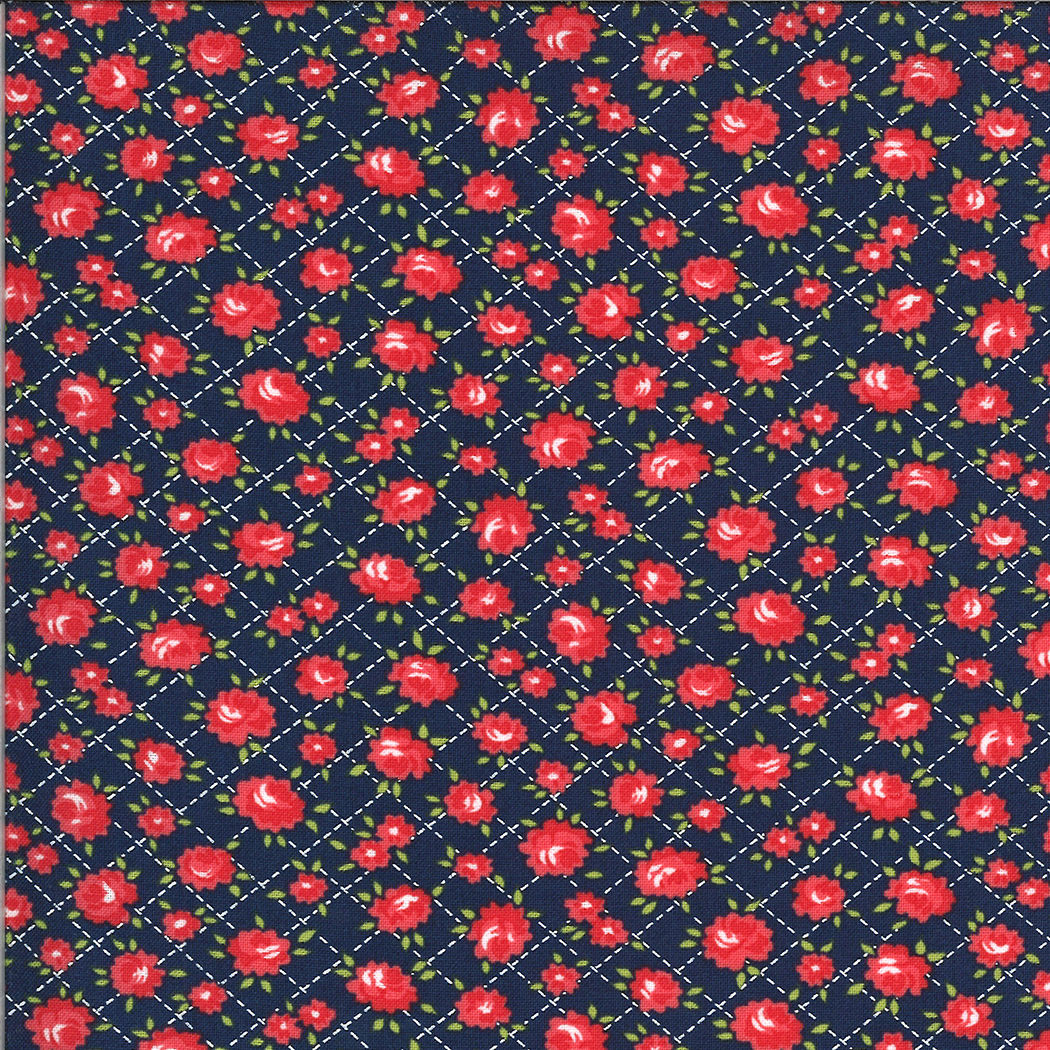 Shine On  Roses Navy by Bonnie and Camille for Moda Fabrics