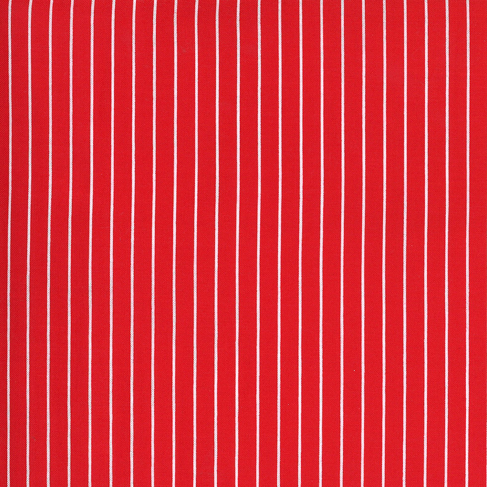 Sunday Stroll | Red Wide Stripe Yardage By Bonnie and Camille For Moda