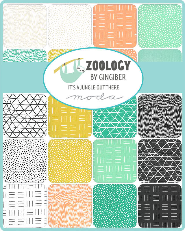 Thumbnail: Zoology Jelly Roll by Gingiber For Moda Fabrics