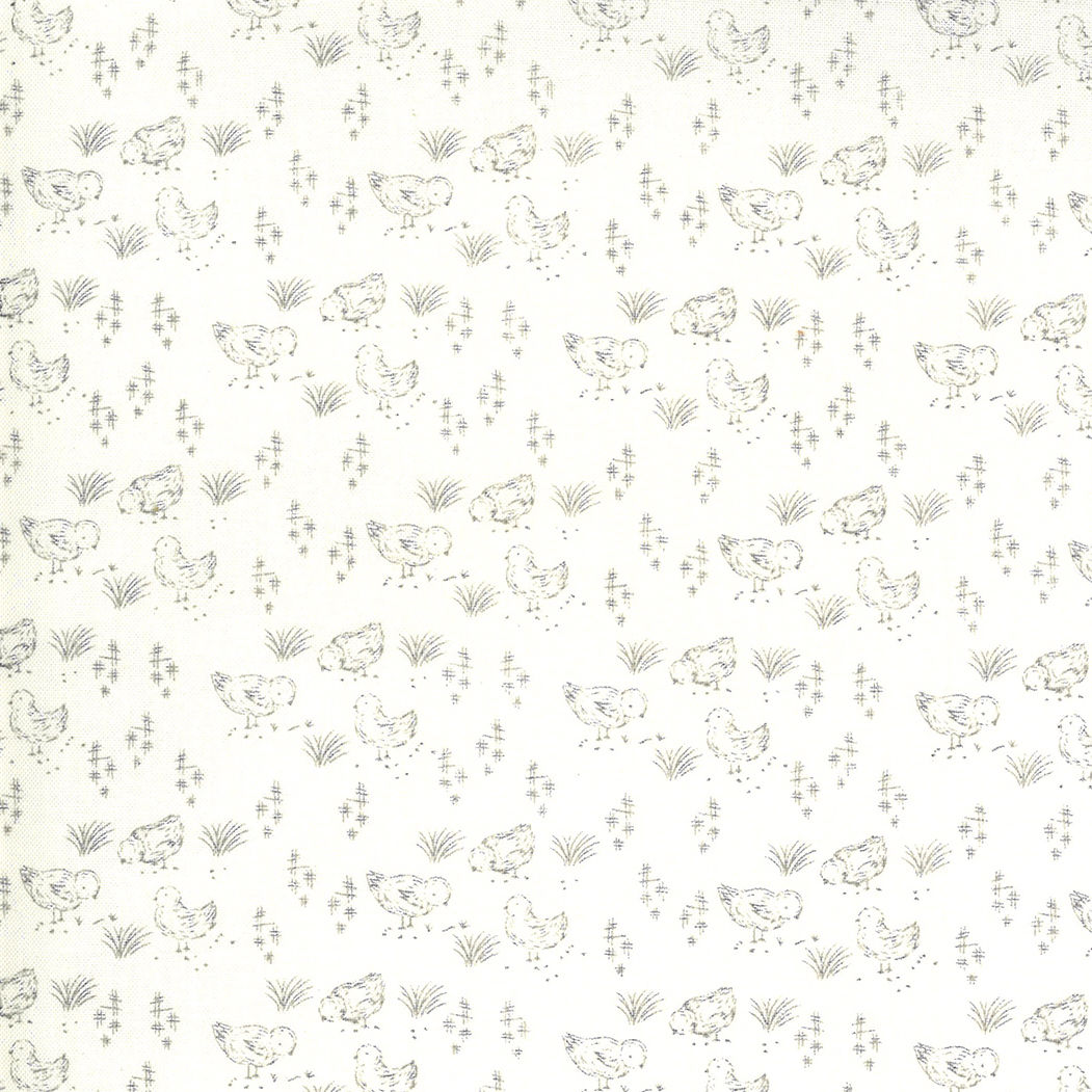 Break Of Day | Ivory and Charcoal Here Chick-Chick by Sweetfire Road for Moda