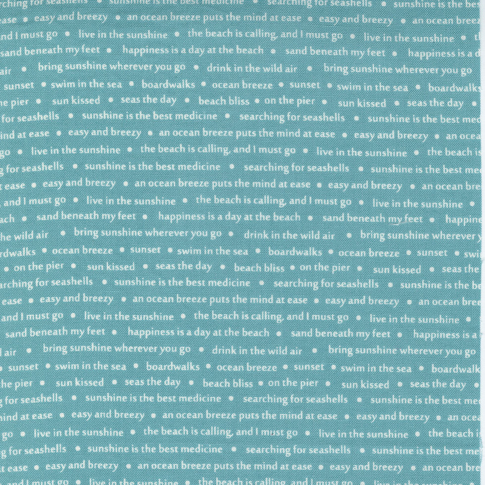 Seashore Drive | Teal Sea Song By Sherri and Chelsi For Moda Fabrics