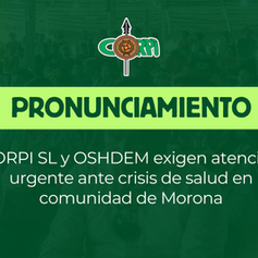 CORPI SL y OSHDEM exigen atención urgente ante crisis de salud en comunidad de Morona