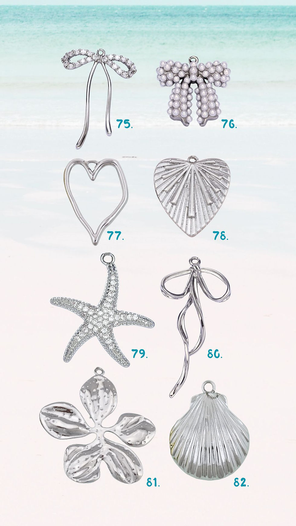 Thumbnail: Customizable silver charm earrings