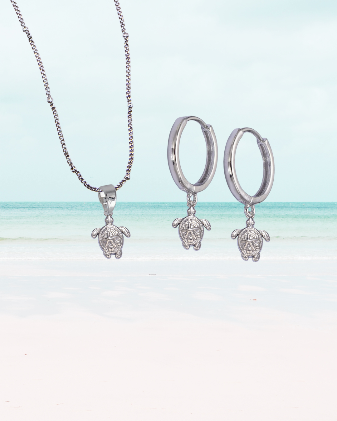 Silver Sea Turtle Set
