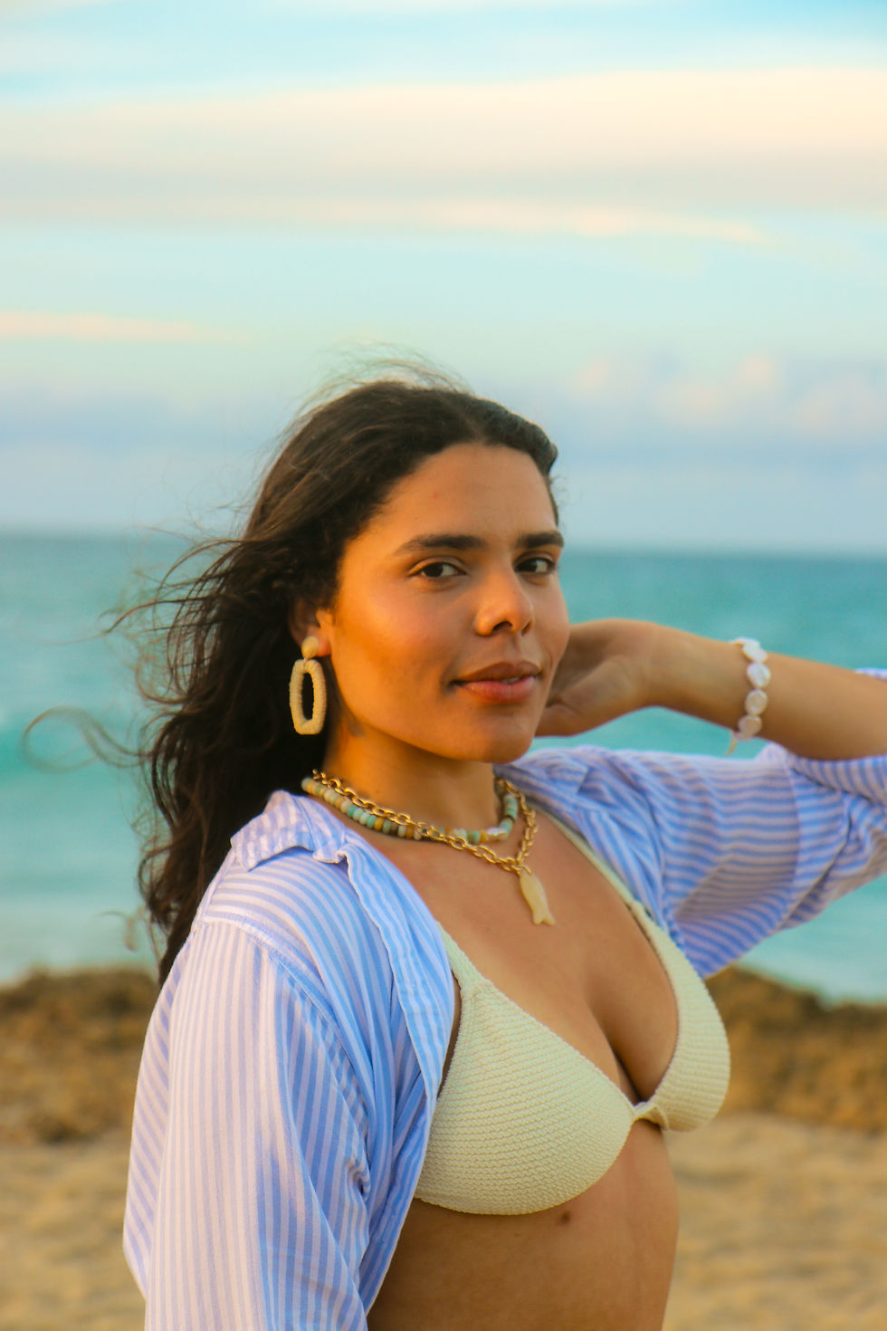 Thumbnail: Rattan Seashell Earrings