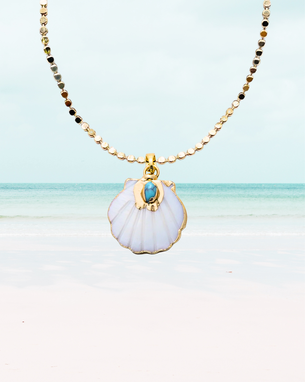 Gold Siren Shell Necklace