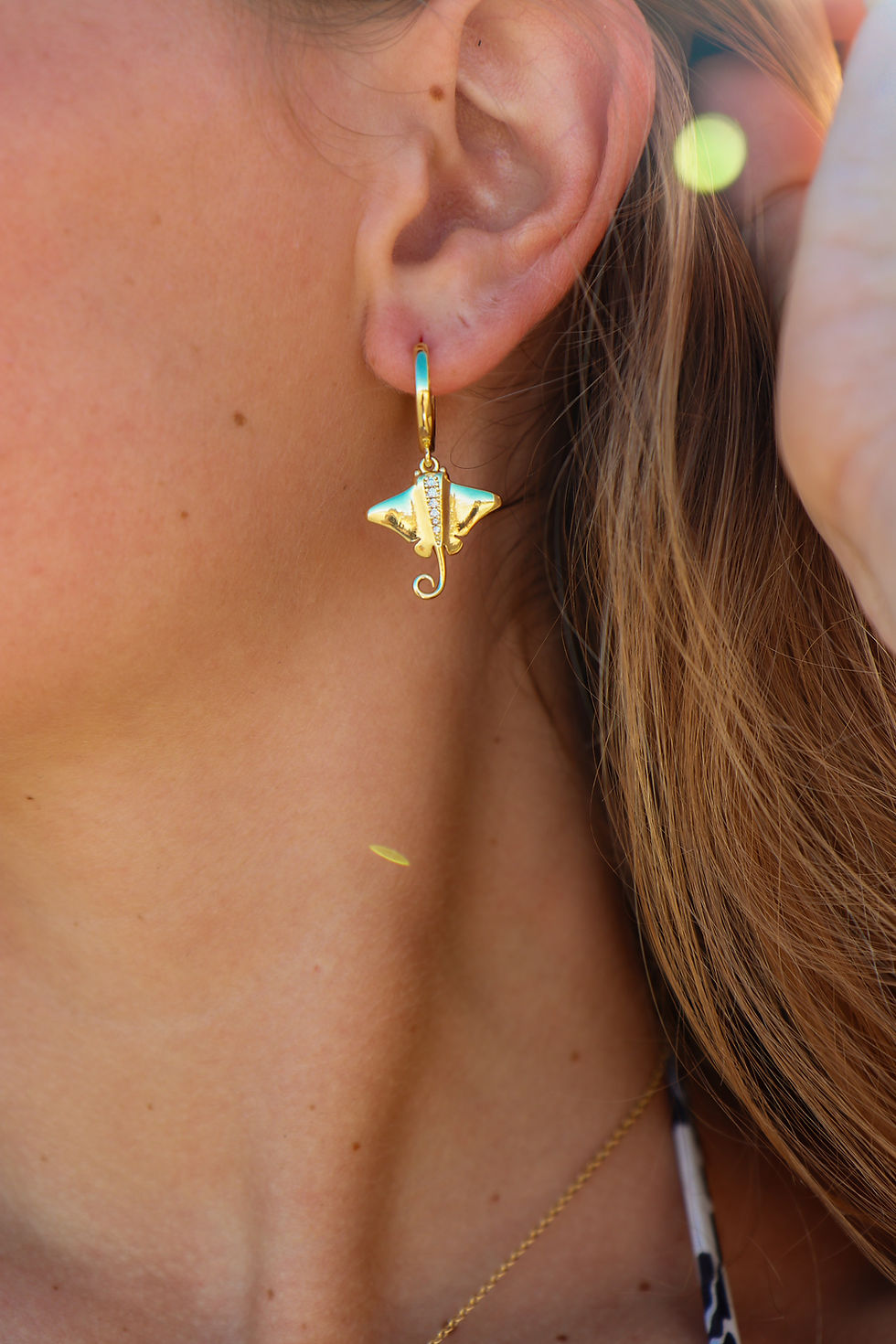 Thumbnail: Gold Gemstone Manta Ray Set