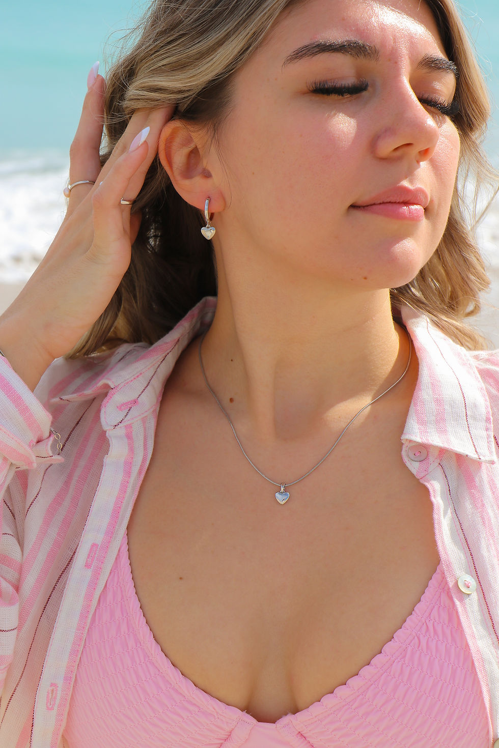 Thumbnail: Silver Saltwater Sweetheart Necklace