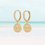 Thumbnail: Gold Gemstone Sand Dollar Earrings