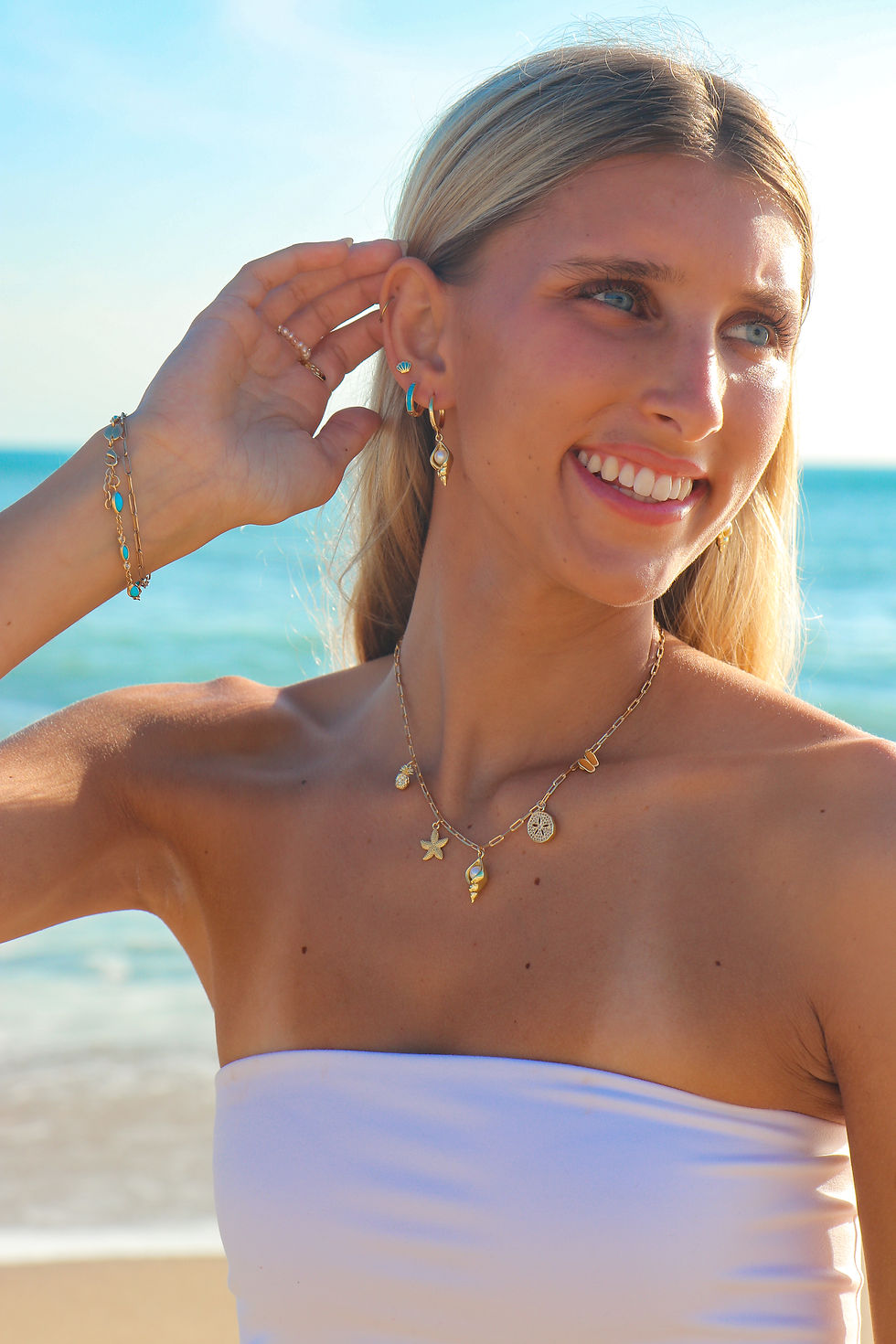 Thumbnail: Gold Spring Break Charm Necklace
