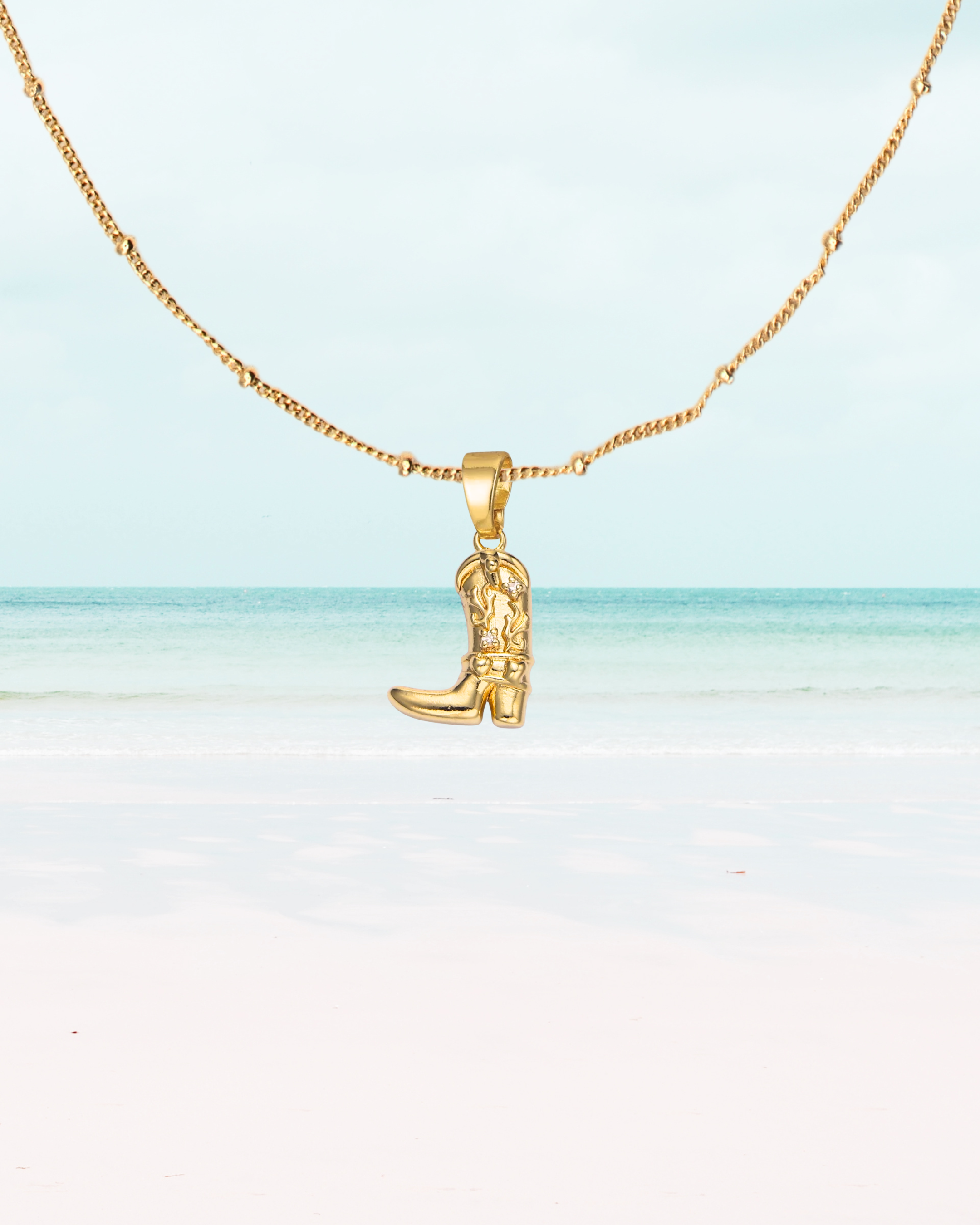 Coastal Cowgirl Boot Necklace