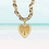 Thumbnail: Gold Sunburst Heart Necklace