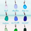 Thumbnail: Silver teal sea glass necklace