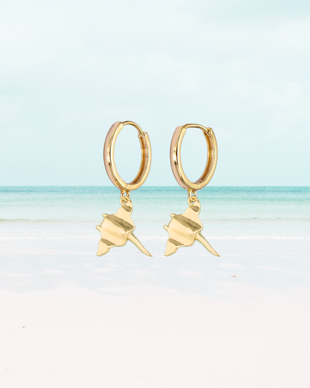 Manta ray earrings