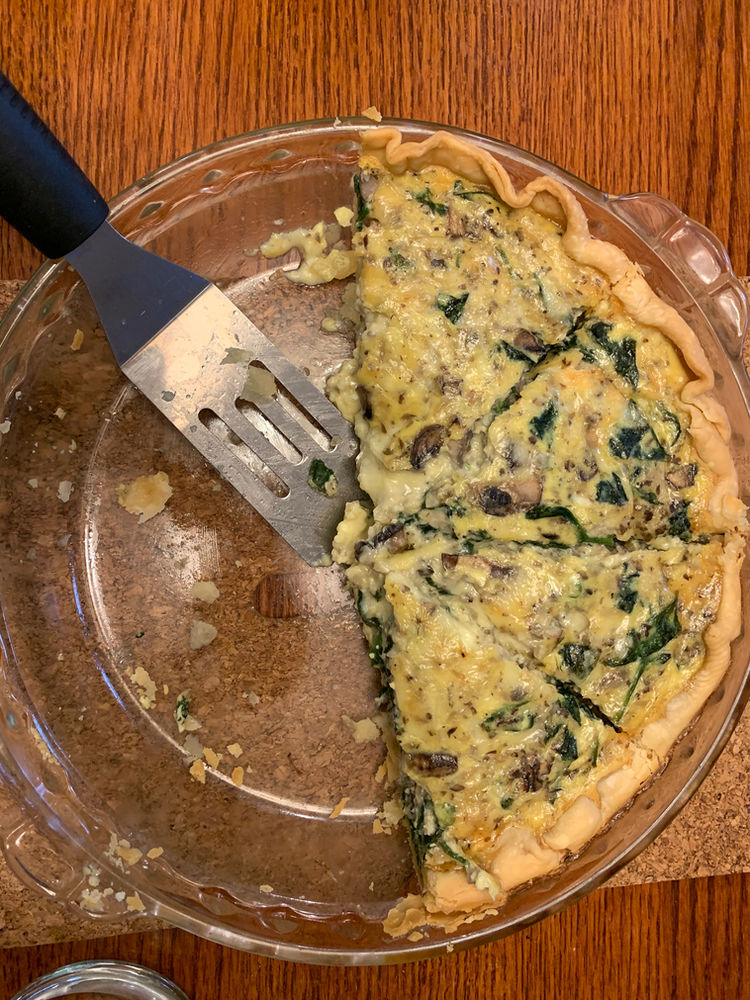 Magnolia Table Eats Spinach, Mushroom & Swiss Quiche