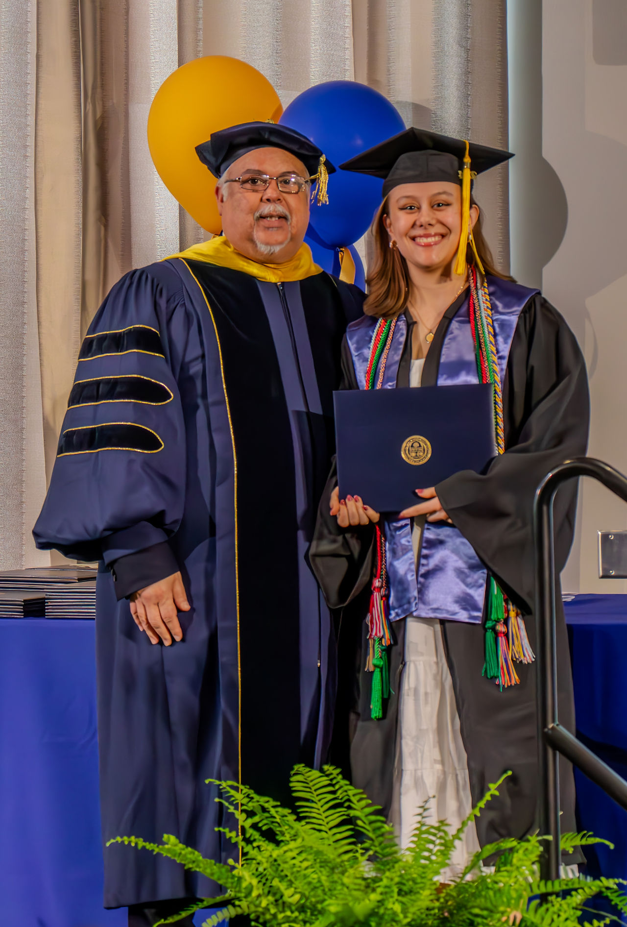 Kirsten Bell, History Department peer advisor, with Department Chair, Professor Ruben Flores