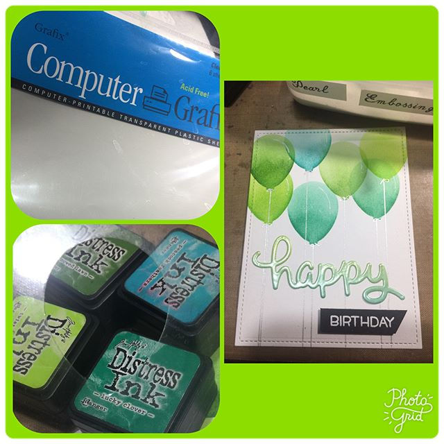 Made my own stencils by using printable transparent acetate by #grafix Used #distressinks to stenci