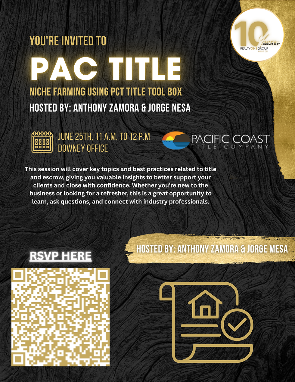 Pac Title - Niche Farming using PCT Title Tool Box