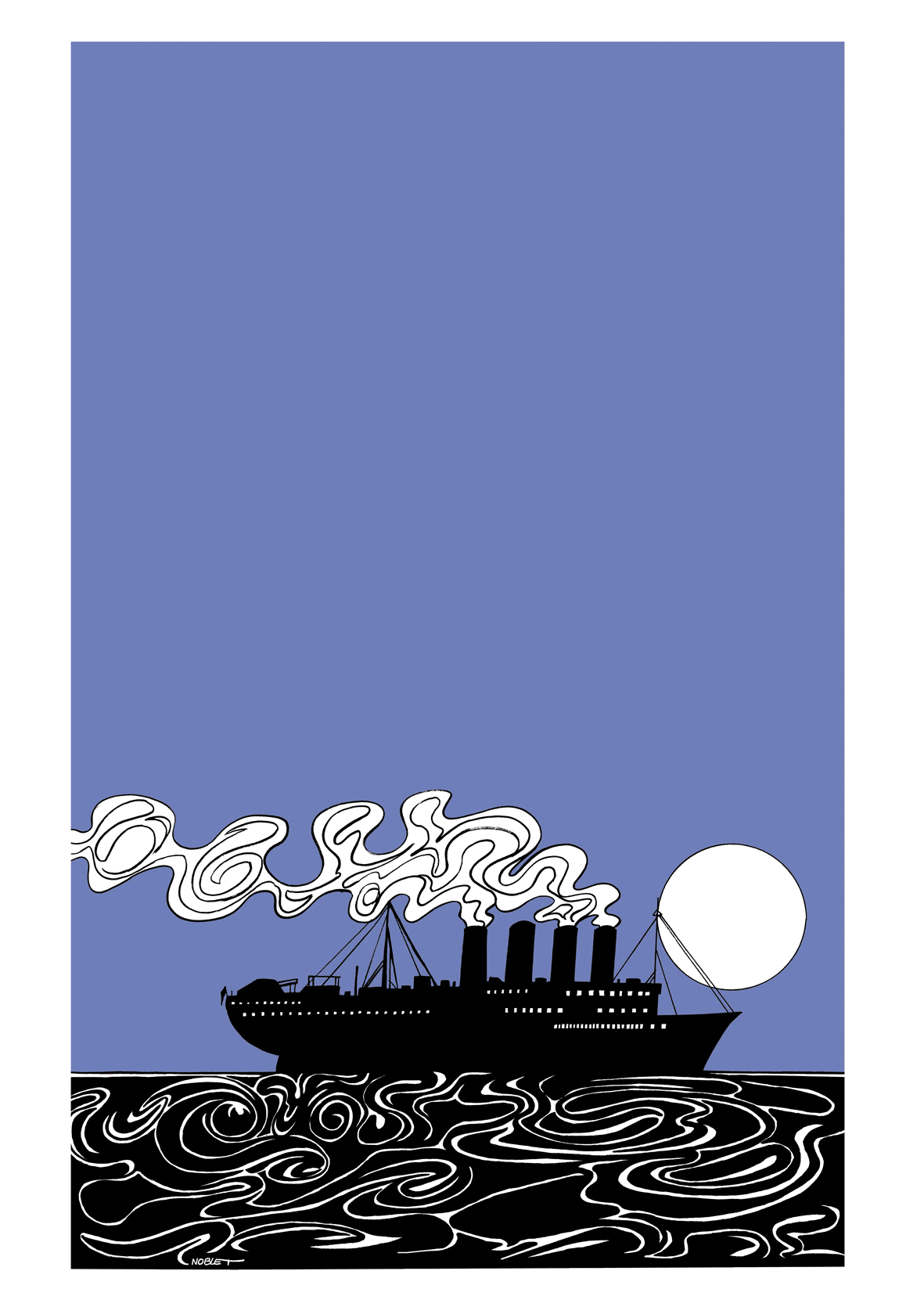 Bateau au clair de lune