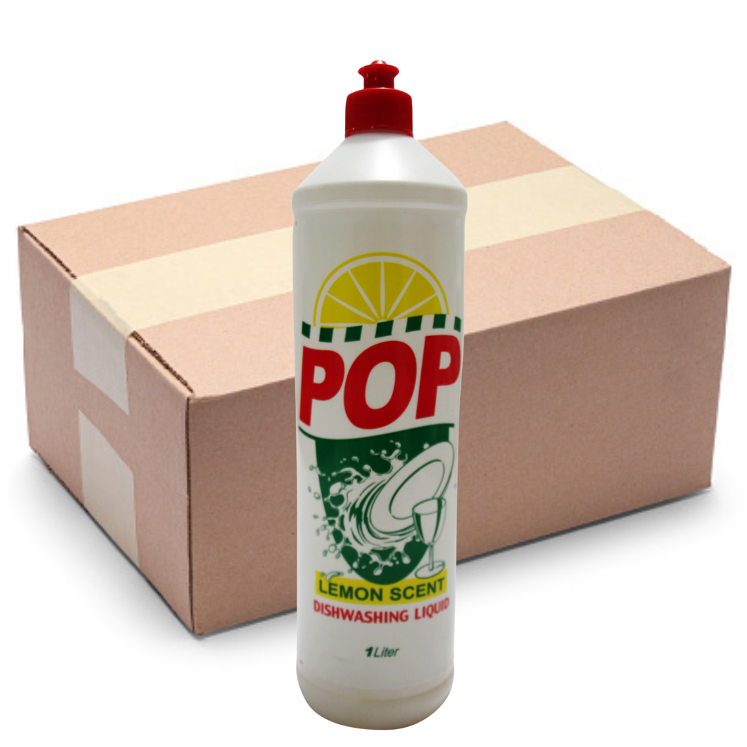 POP Dishwashing Liquid Soap Lemon1 Liter (1X12)