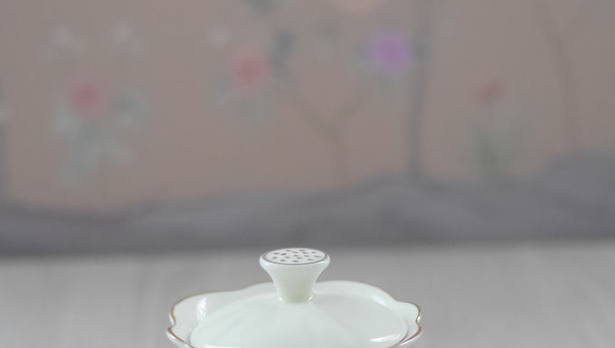 Plain Yellow Tea cup with Cover