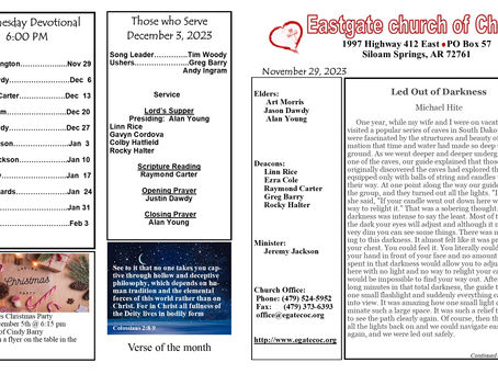 Bulletin 12/3/2023